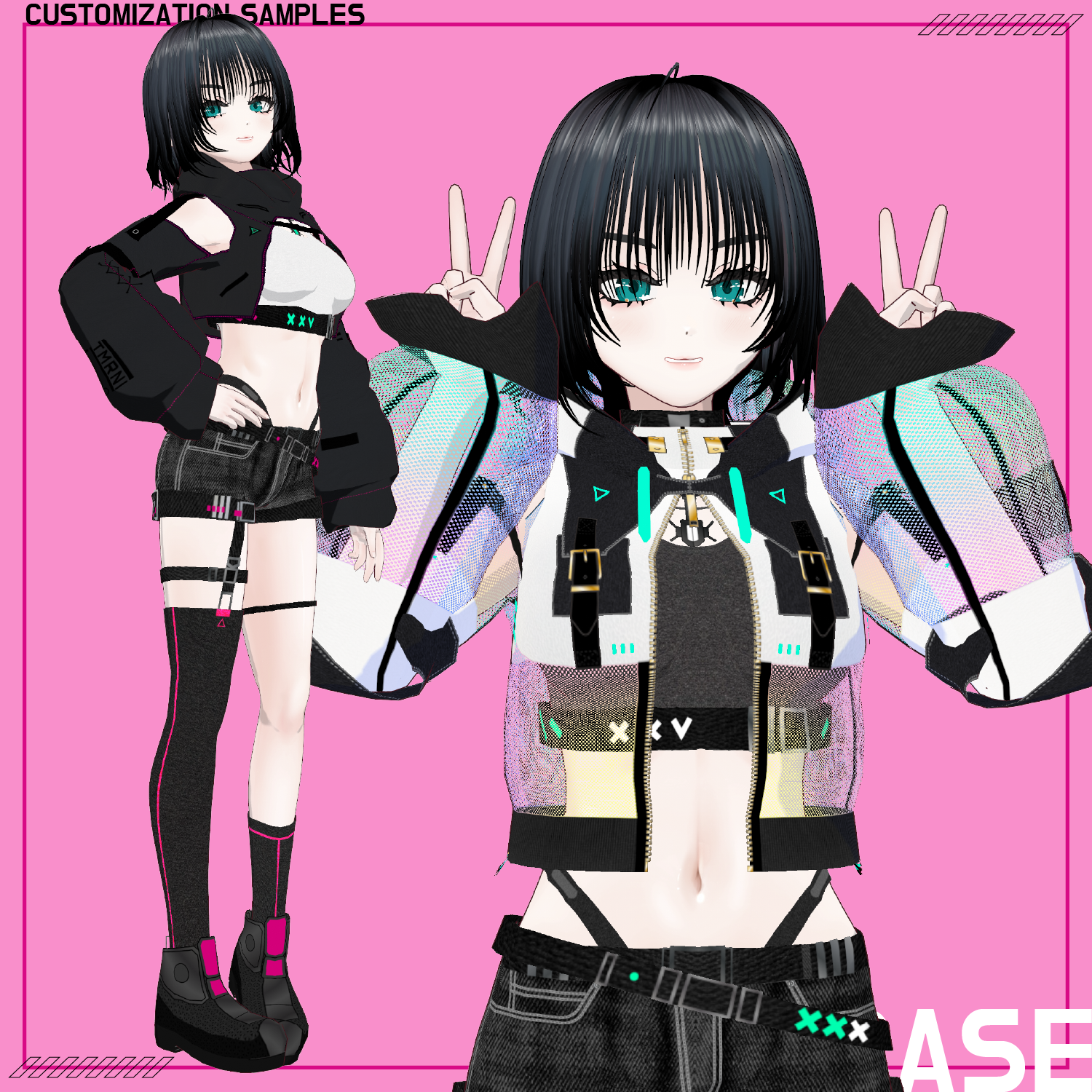 Cyberpunk Costume Set No.3 (オーロラメッシュジャケット+ストリートセット)