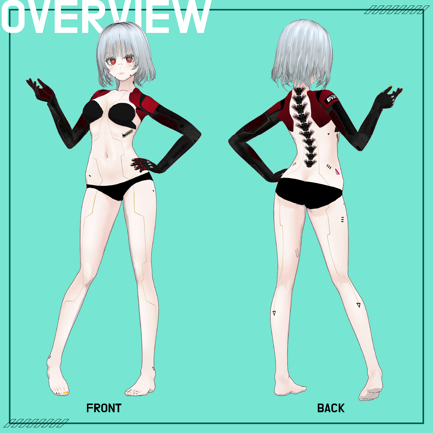 Cyberpunk Costume Set No.2 (なりきりサイボーグセット)